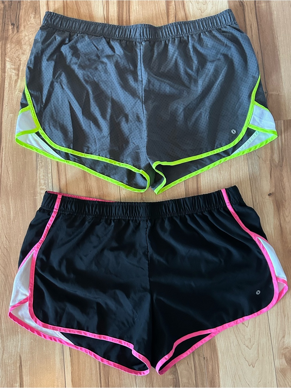 Lot of 2 Athletic Running Shorts with Neon Trim